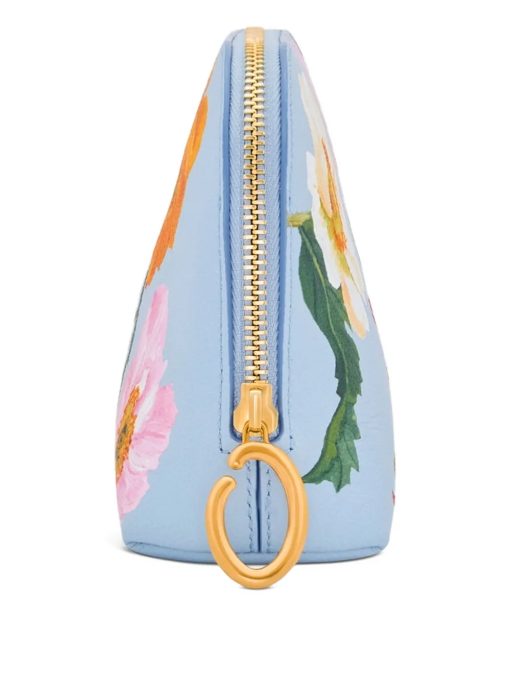 Small Poppy-Printed Makeup Bag