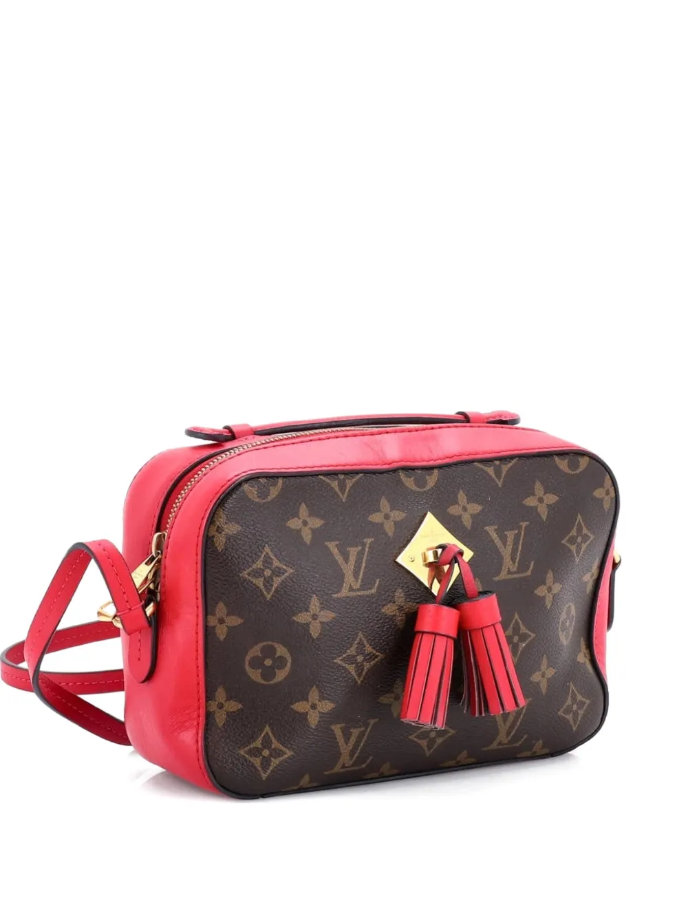 Louis Vuitton Pre-Owned Saintonge Handbag Monogram Canvas with Leather crossbody bag - Marrone