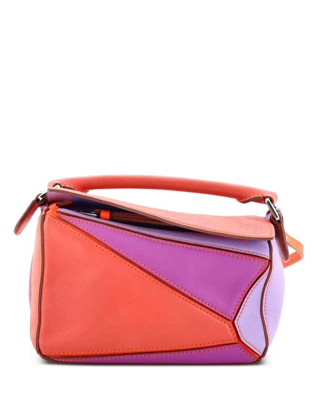 Loewe Pre-Owned Puzzle Bag Leather Mini crossbody bag - Arancione