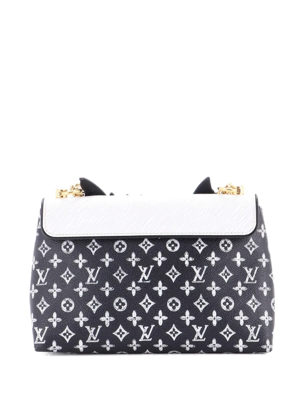 LOUIS VUITTON Pre-owned Orange Cat Limited Edition Grace Coddington Epi Leather And Catogram Canvas Shoulder Bag In Black