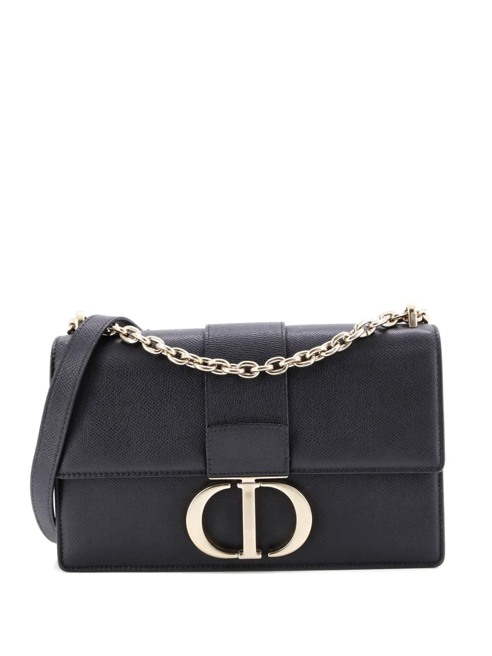 Christian Dior Pre-Owned 30 Montaigne Chain Flap Bag Leather crossbody bag - Nero