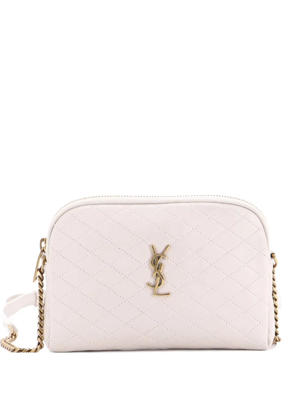 Saint Laurent Pre-Owned Gaby Zipped Pouch Quilted Leather crossbody bag - Neutrals