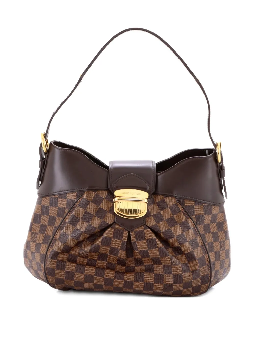 Pre-owned Louis Vuitton Sistina Handbag Damier Mm Hobo Bag In Brown
