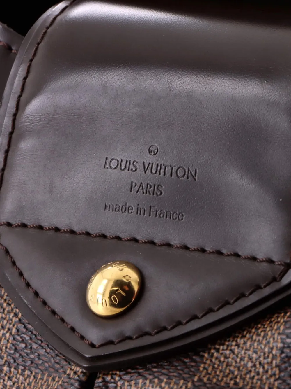 Pre-owned Louis Vuitton Sistina Handbag Damier Mm Hobo Bag In Brown