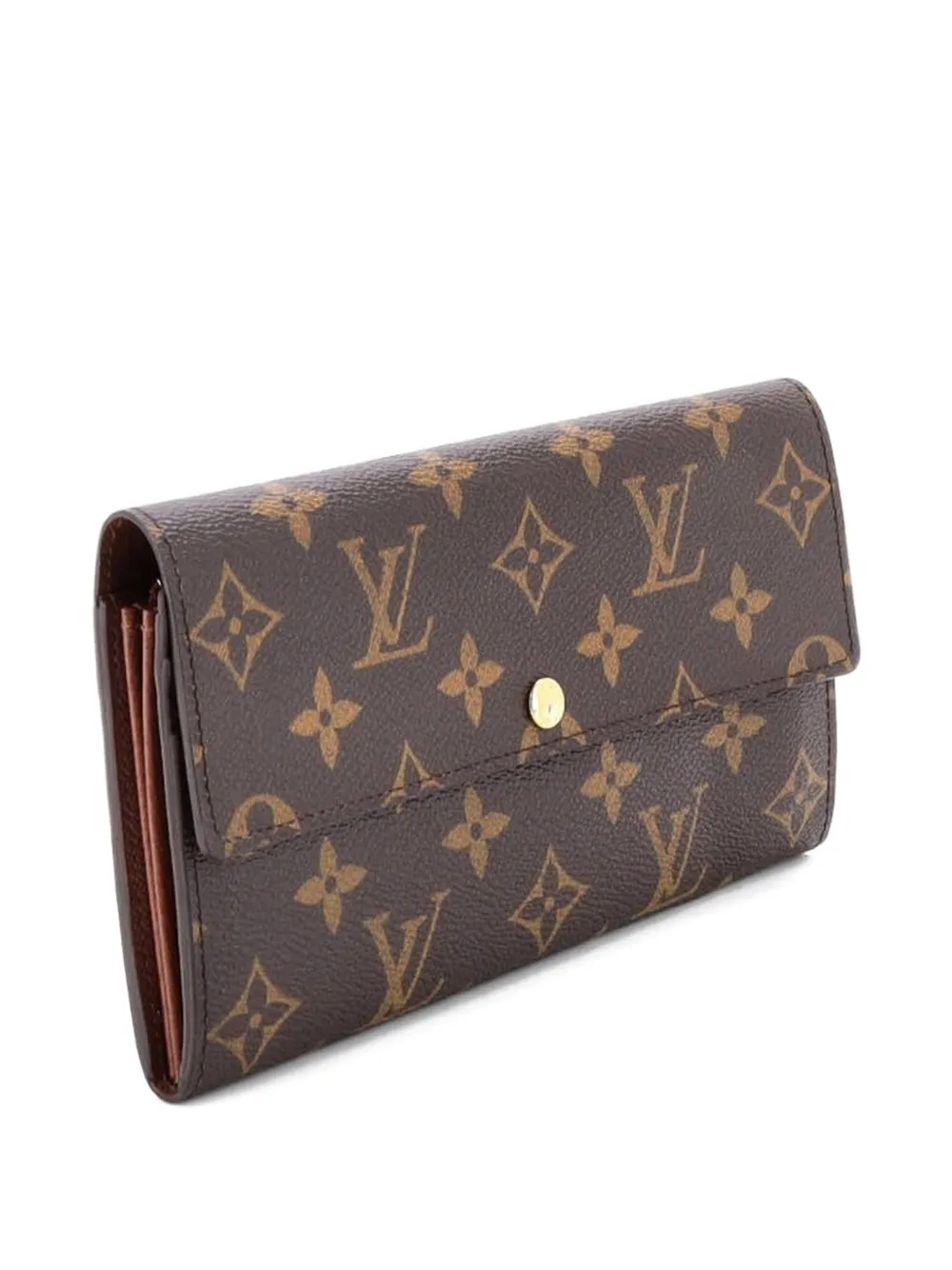 Pre-owned Louis Vuitton Sarah Wallet Monogram Canvas Small Wallets In Brown