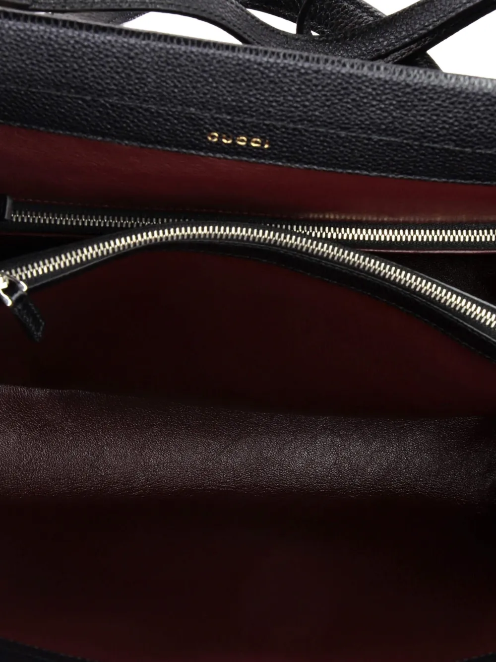 GUCCI Pre-owned Zumi Top Handle Bag Leather Medium Satchel In Black