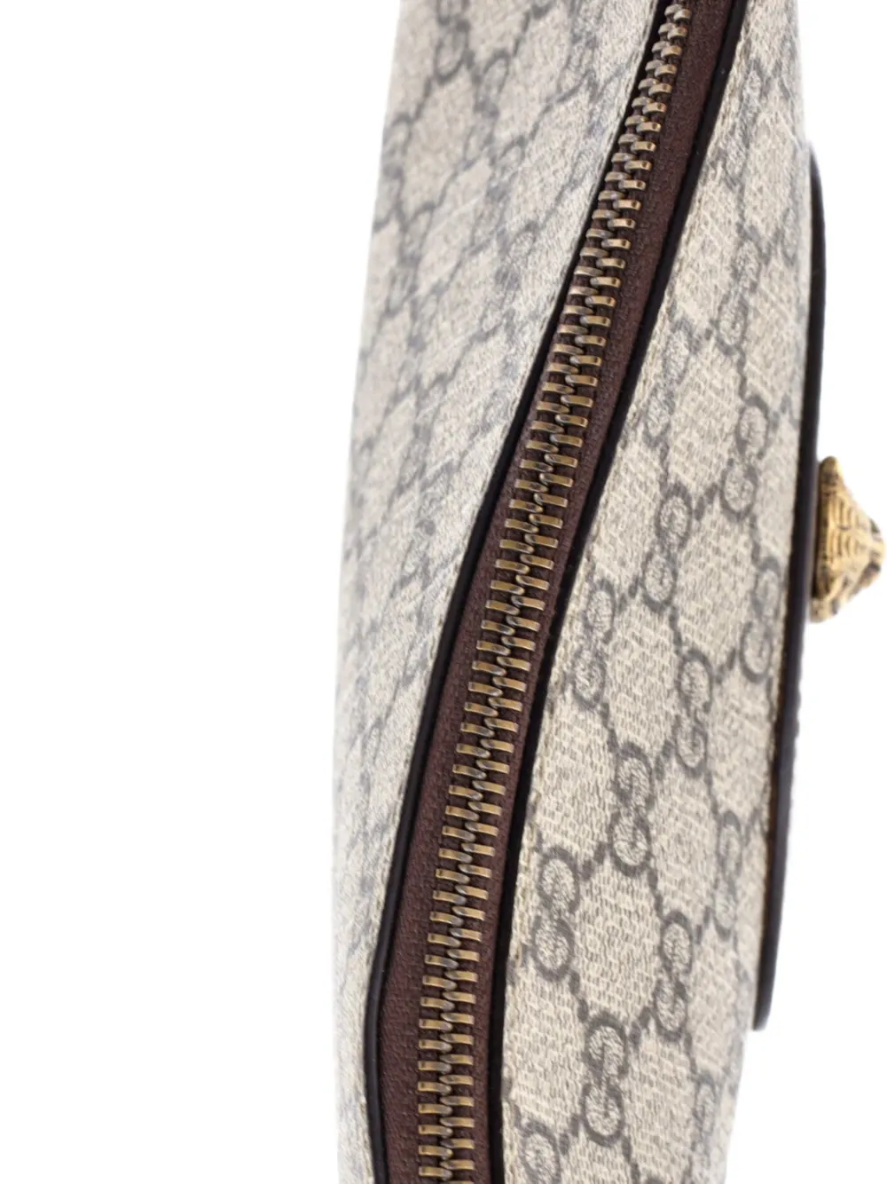 GUCCI Pre-owned Neo Vintage Wristlet Pouch Gg Coated Canvas Clutch Bag In Brown