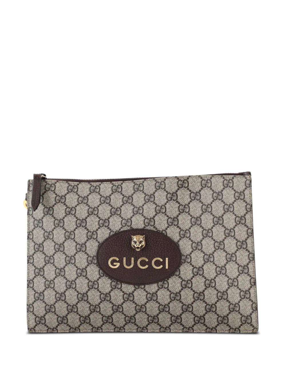 Gucci Pre-Owned Neo Vintage Wristlet Pouch GG Coated Canvas clutch bag - Marrone