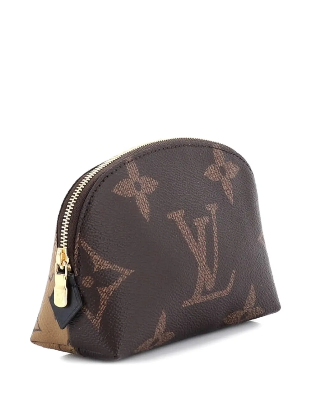 Pre-owned Louis Vuitton Cosmetic Reverse Monogram Giant Pouch In Brown