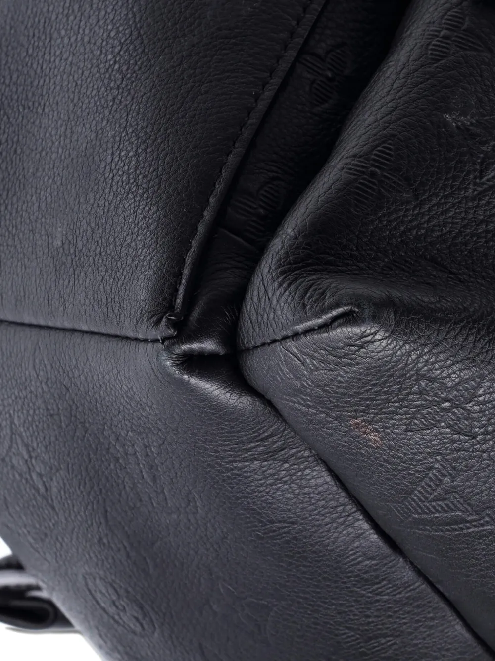 LOUIS VUITTON Pre-owned Discovery Monogram Shadow Leather Pm Backpack In Black