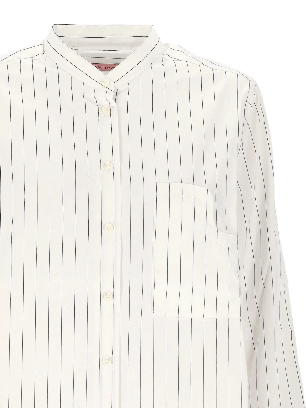  Cuantico Pinstriped Pocket Shirt - White 