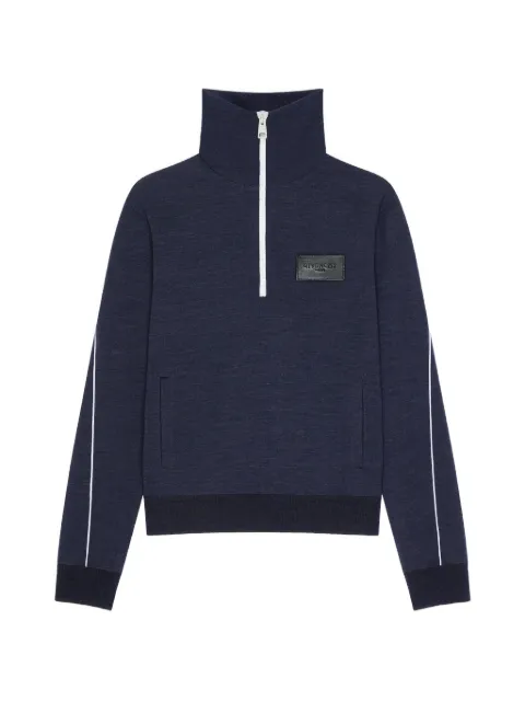 Givenchy zipped sweatshirt in wool with Paris patch
