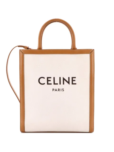 Celine Pre-Owned Vertical Cabas Canvas with Leather Small tote bag
