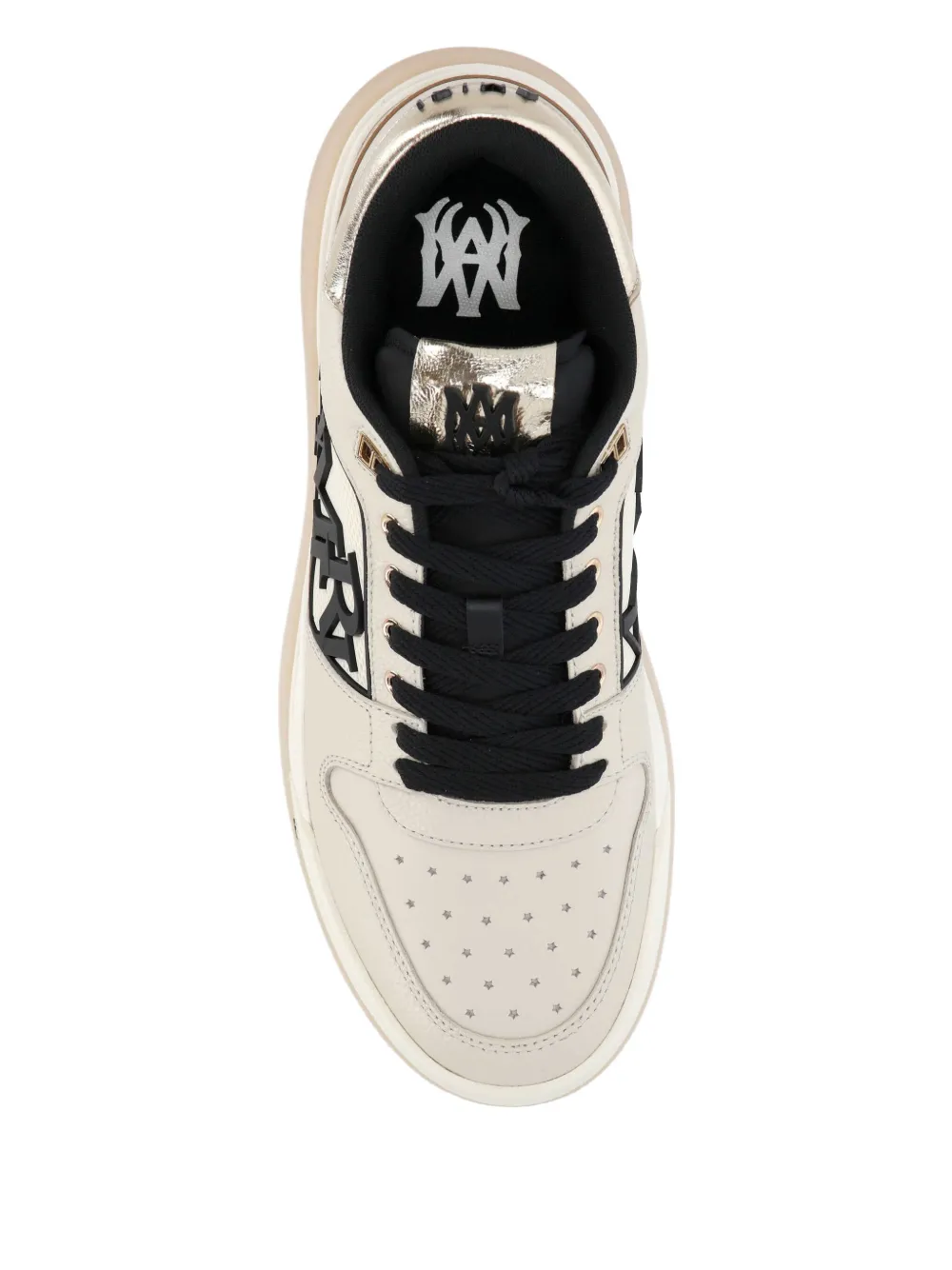 AMIRI Leren sneakers met logo Beige