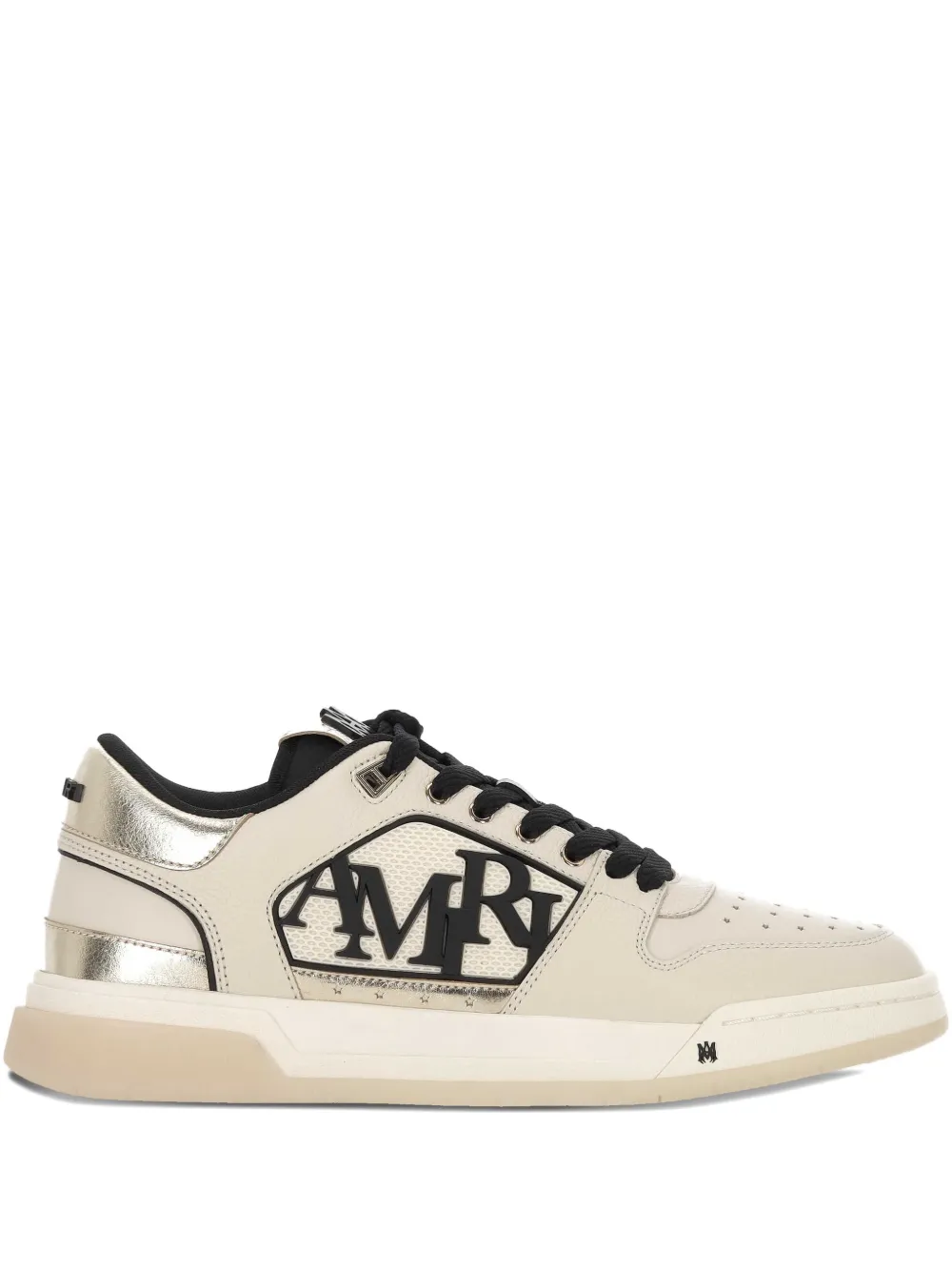AMIRI logo leather trainers | Neutrals | Image 1