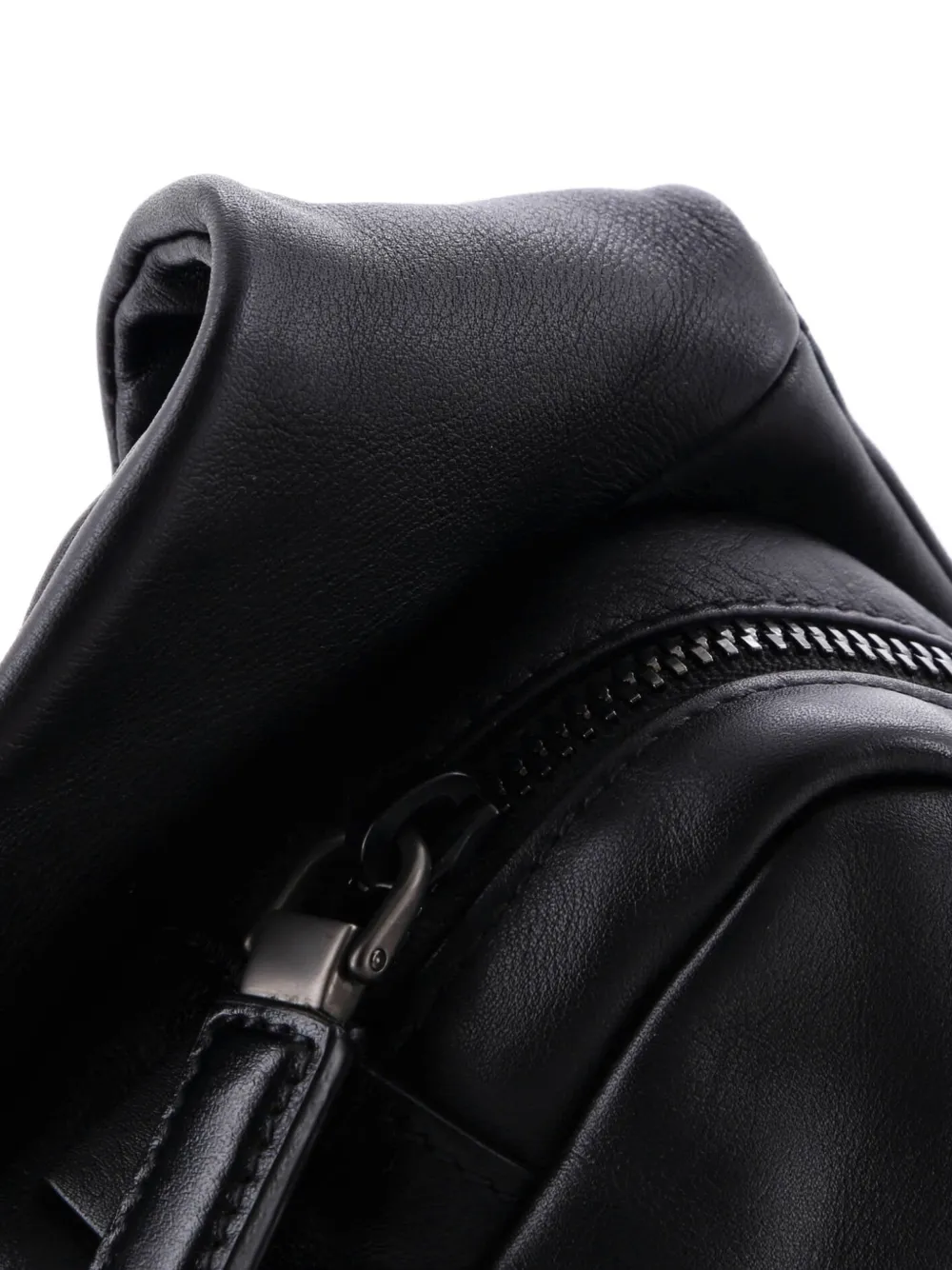 Pre-owned Prada Front Pocket Vitello Daino Belt Bag In Black