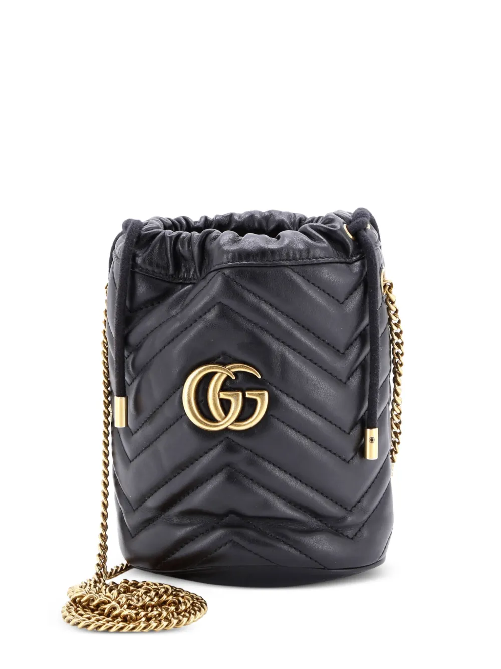 Gucci Pre-Owned GG Marmont Matelasse Leather Mini bucket bag - Nero