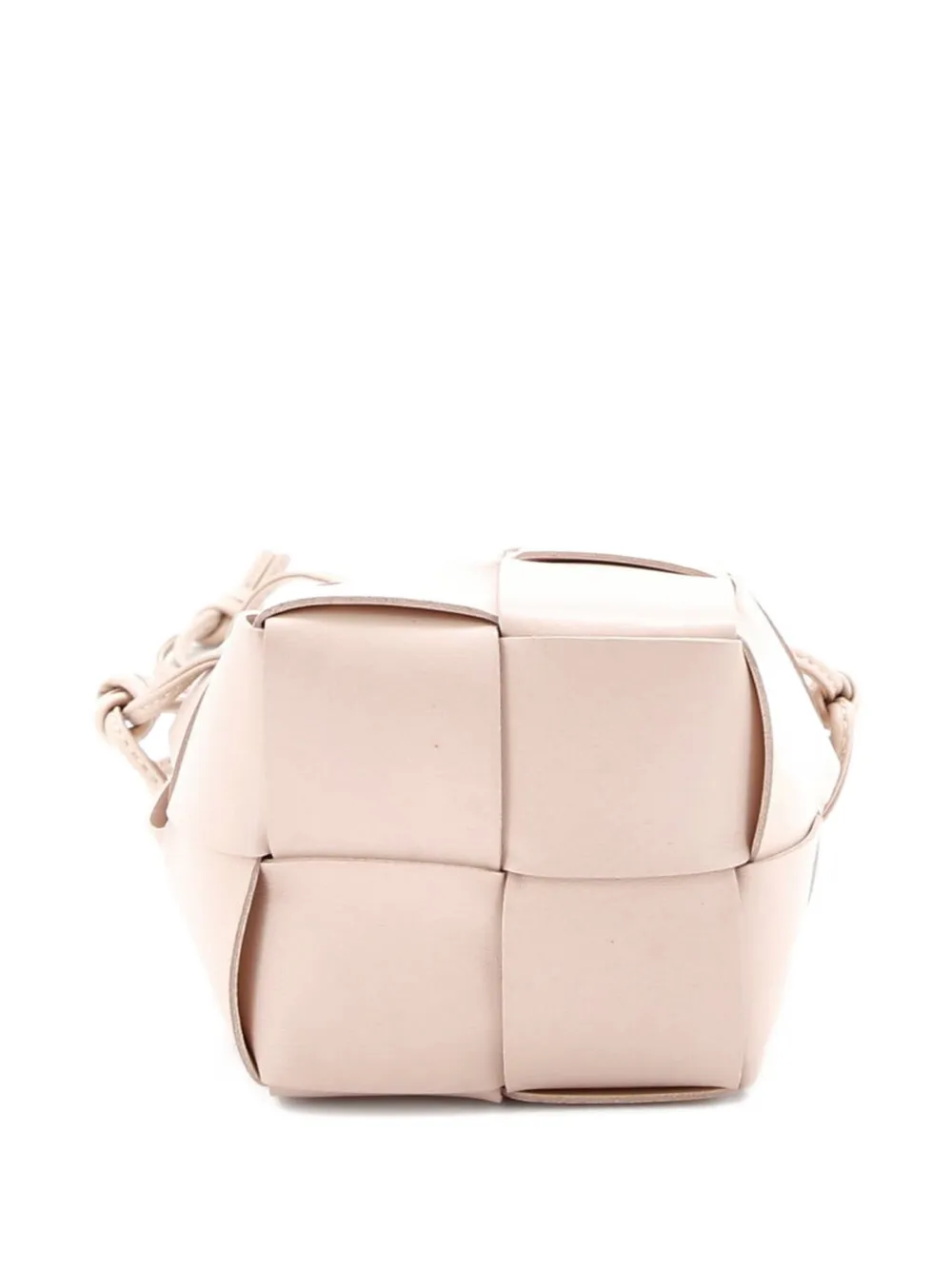 BOTTEGA VENETA Pre-owned Cassette Maxi Intrecciato Leather Mini Bucket Bag In Pink