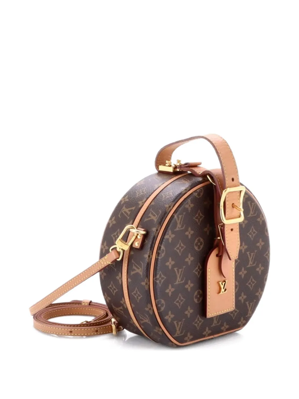 LOUIS VUITTON Pre-owned Petite Boite Chapeau Bag Monogram Canvas Crossbody Bag In Brown