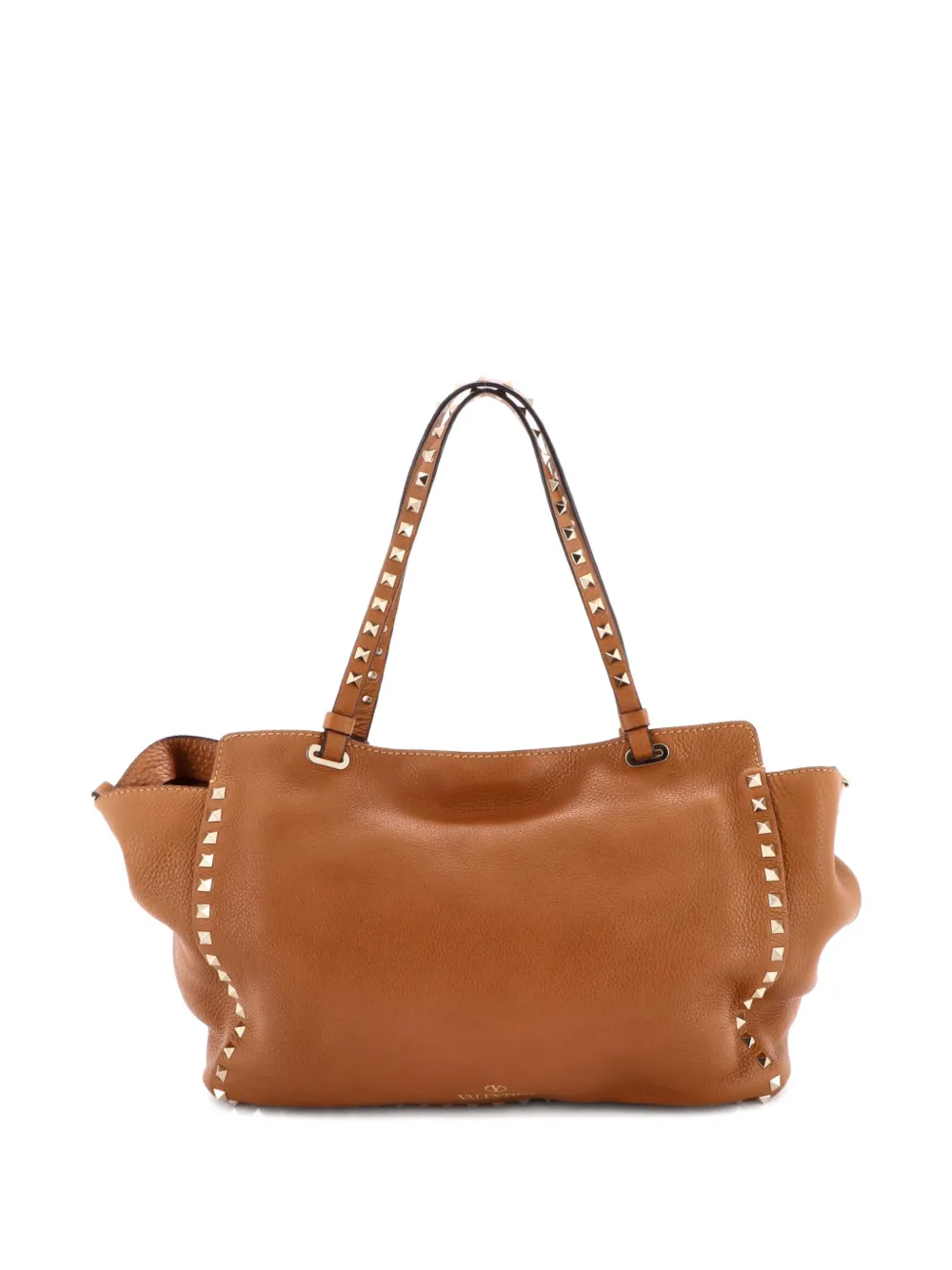 Rockstud Pebbled Leather Medium Tote Bag