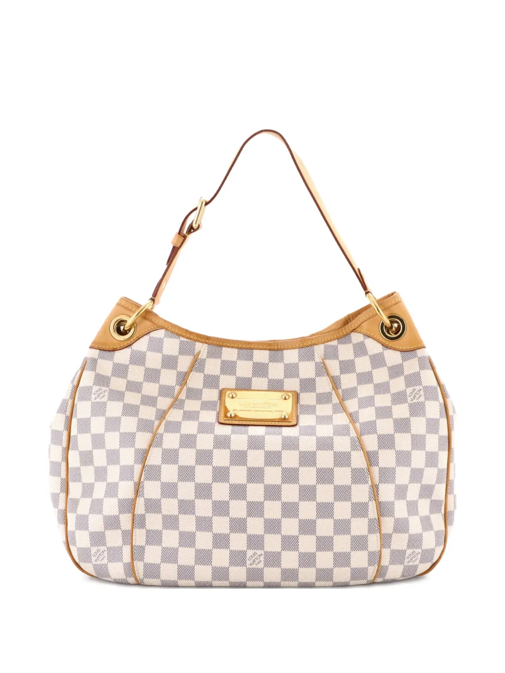 Pre-owned Louis Vuitton Galliera Handbag Damier Pm Hobo Bag In White