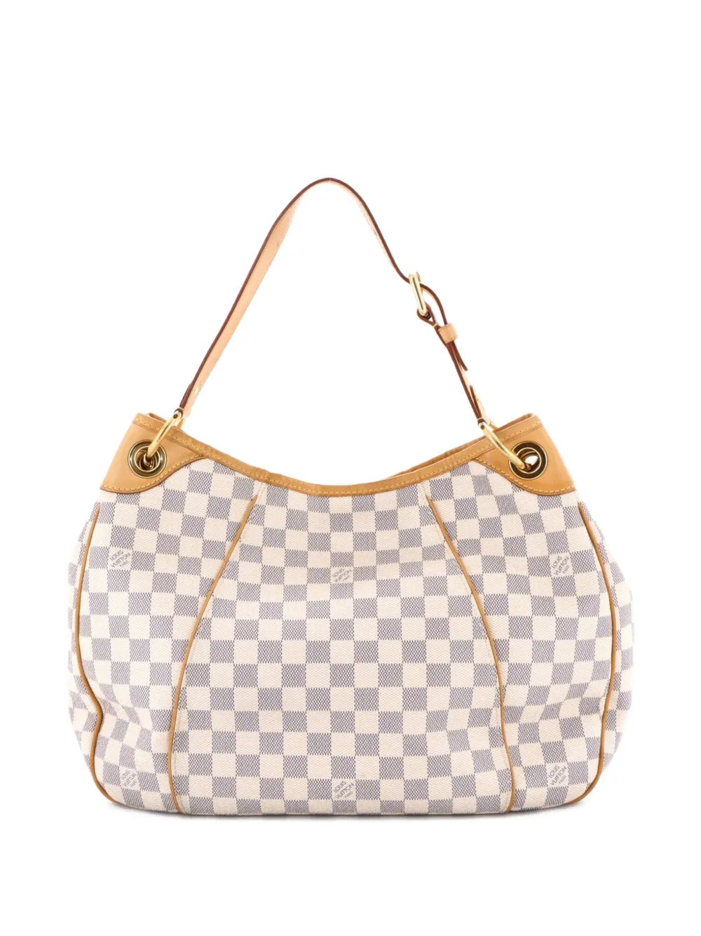 Pre-owned Louis Vuitton Galliera Handbag Damier Pm Hobo Bag In White
