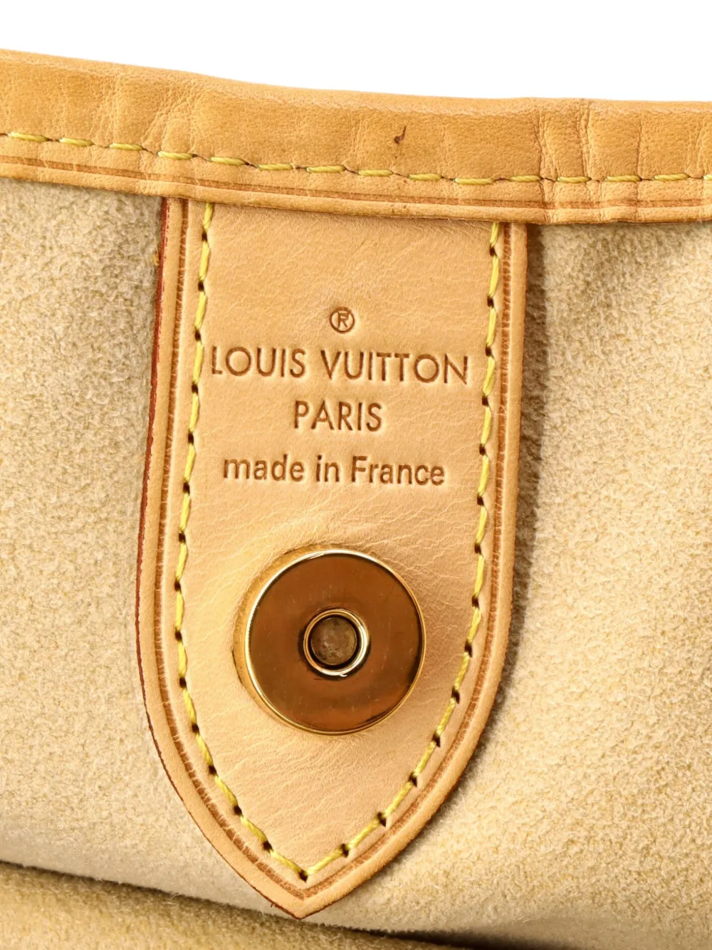 Pre-owned Louis Vuitton Galliera Handbag Damier Pm Hobo Bag In White