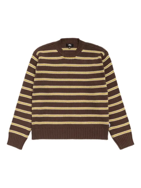 Stüssy striped crew-neck sweater