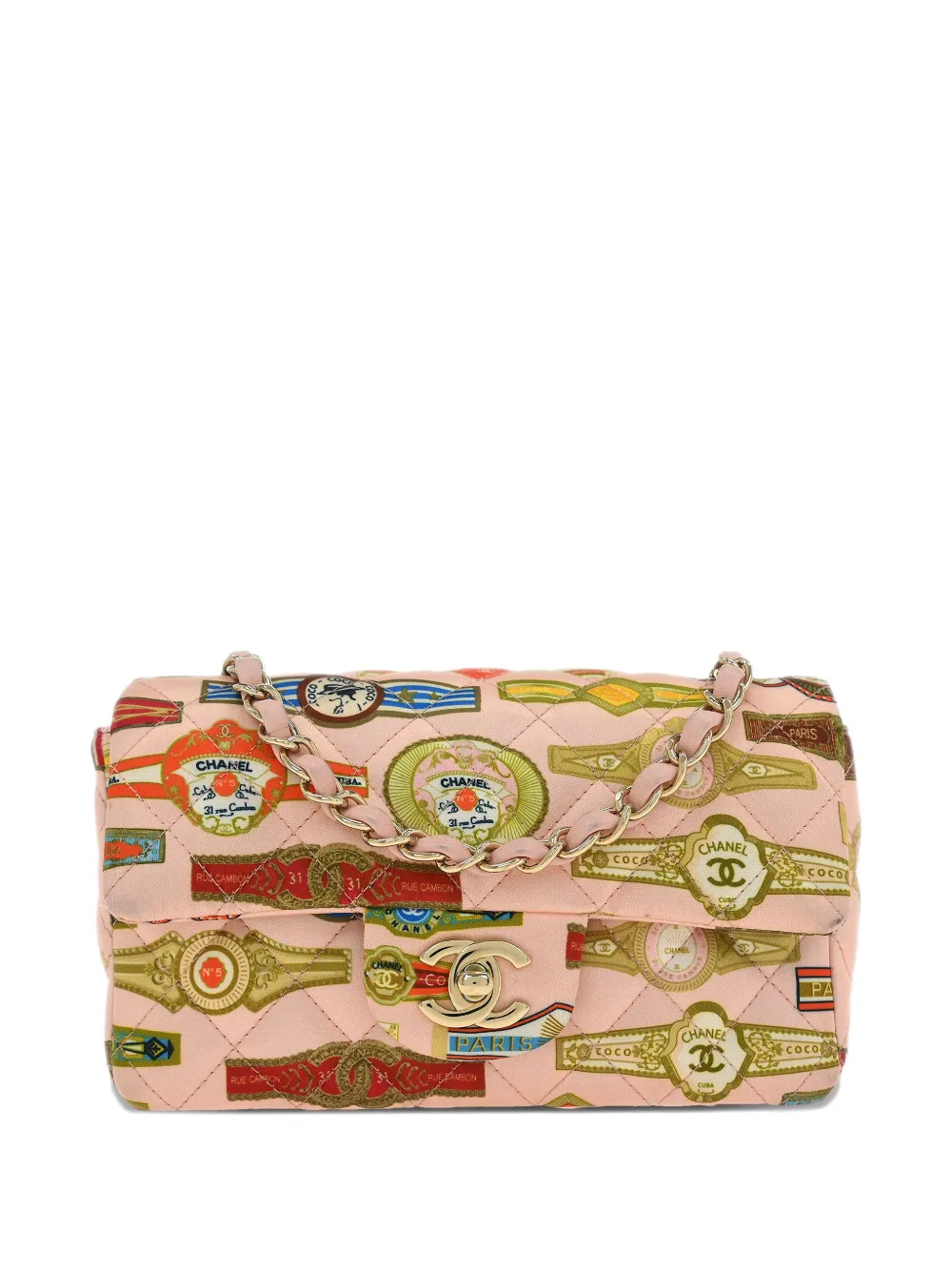 CHANEL Pre-Owned Borsa a spalla con stampa Cuba 2017 - Rosa