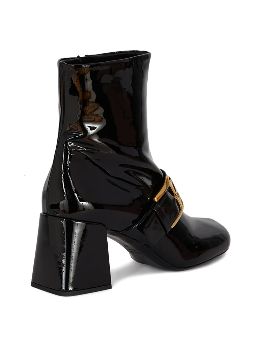 Miu buckle-strap boots Zwart