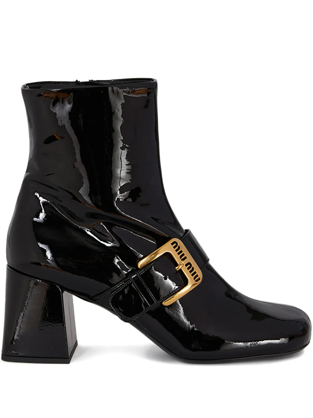 Miu Miu buckle-strap boots | Black | Image 1