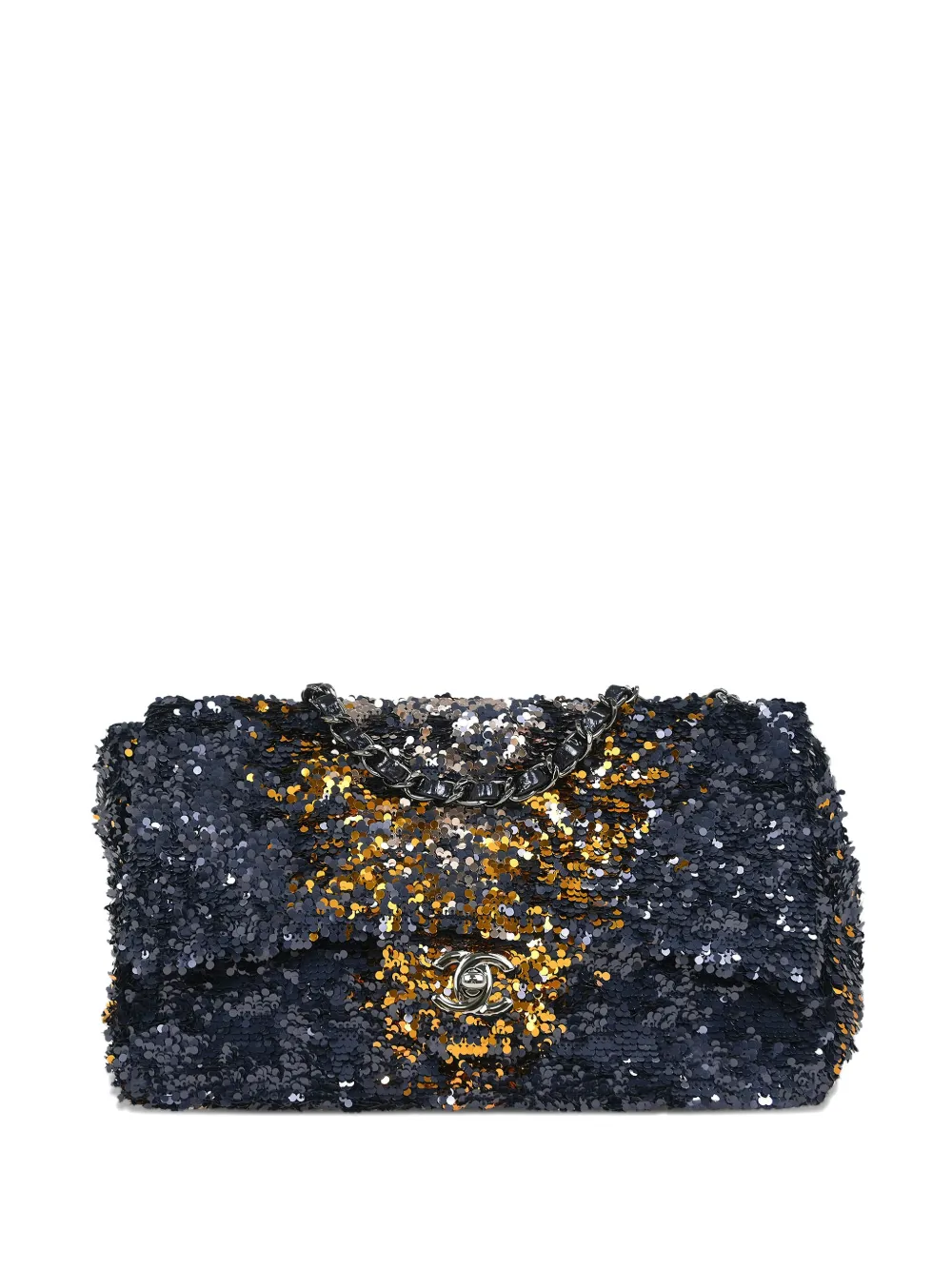 CHANEL Pre-Owned Borsa a spalla con paillettes anni '18-'19 - Blu