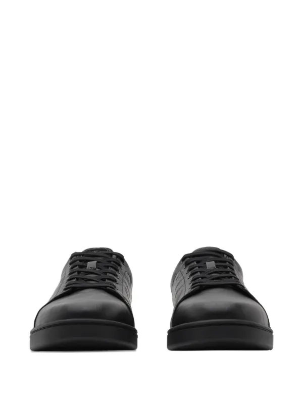 Burberry Embossed Check Leather Set sneakers​ | Black | FARFETCH