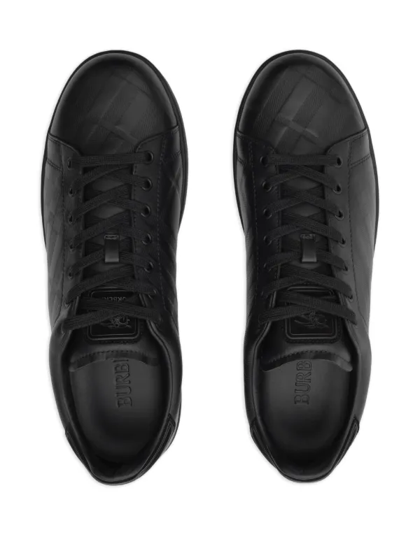 Burberry Embossed Check Leather Set sneakers​ | Black | FARFETCH
