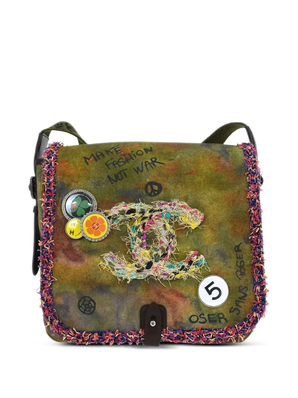 CHANEL Pre-Owned 2015-2016 Graffiti On The Pavements Schultertasche - Grün