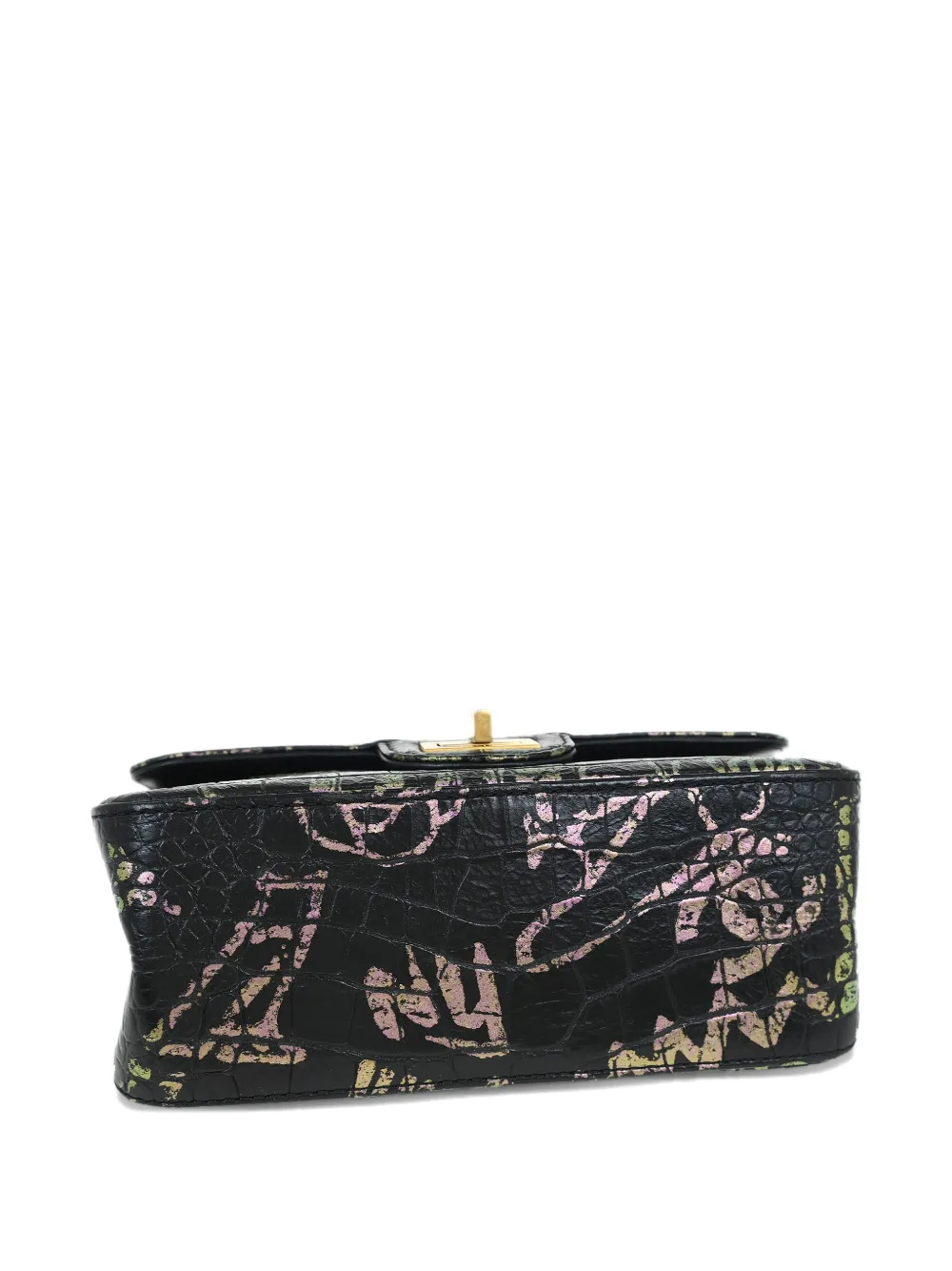 2019 Mademoiselle Lock Graffiti Shoulder Bag