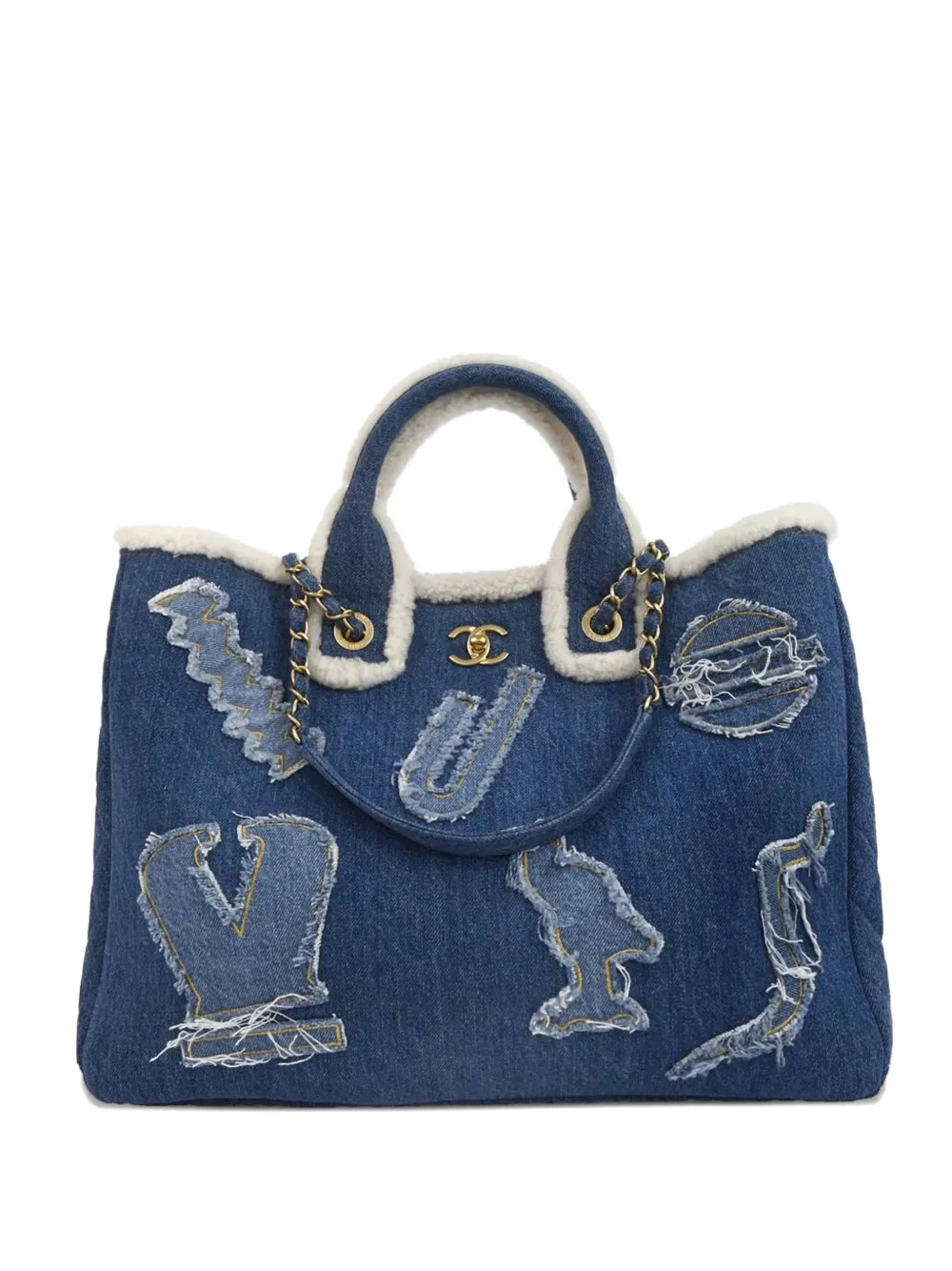 CHANEL Pre-Owned Borsa tote Deauville media 2019 - Blu