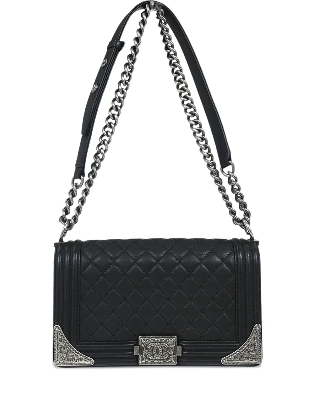 CHANEL Pre-Owned Borsa a spalla Boy Chanel media 2014 - Nero