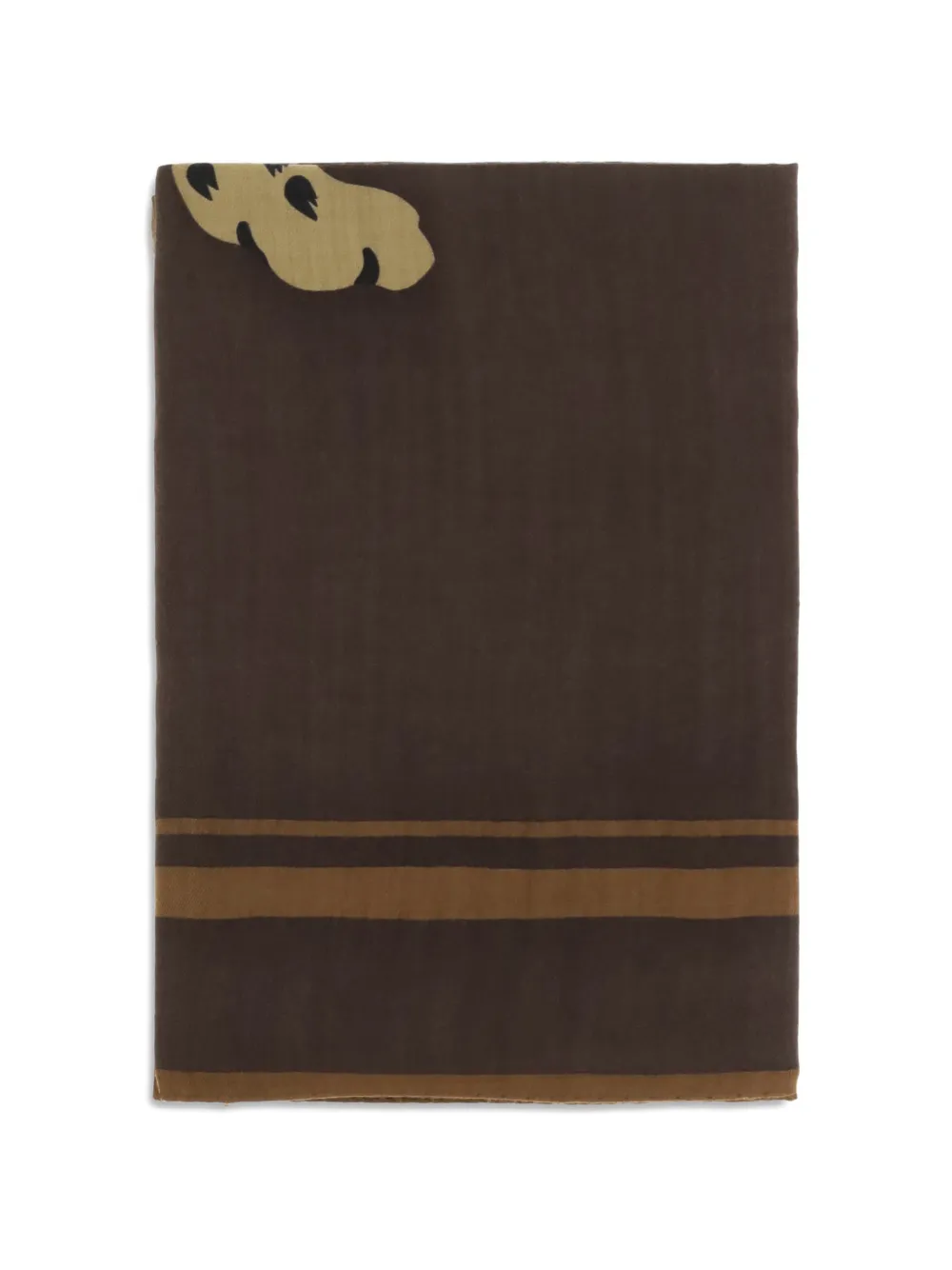 Saint Laurent leopard-print scarf - Brown