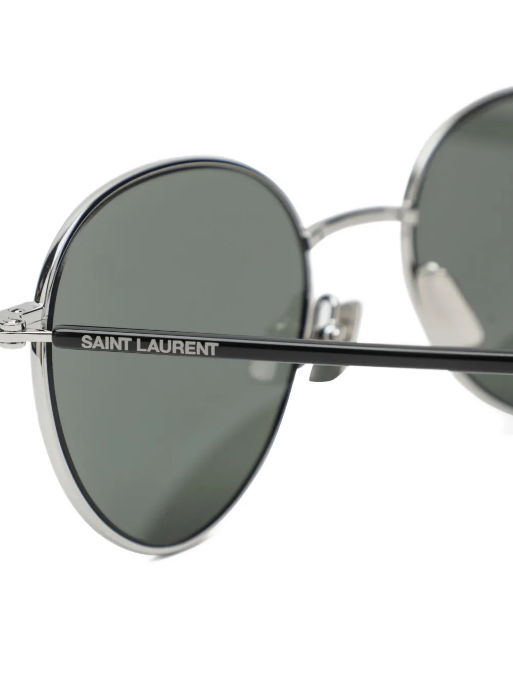 Saint Laurent Eyewear Zonnebril met rond montuur Goud