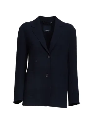 Weekend Max Mara Blazer De Lã Com Abotoamento Simples | Azul