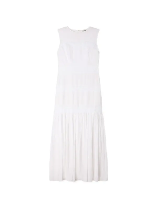 SANDRO Crepon Maxi Dress | White | FARFETCH