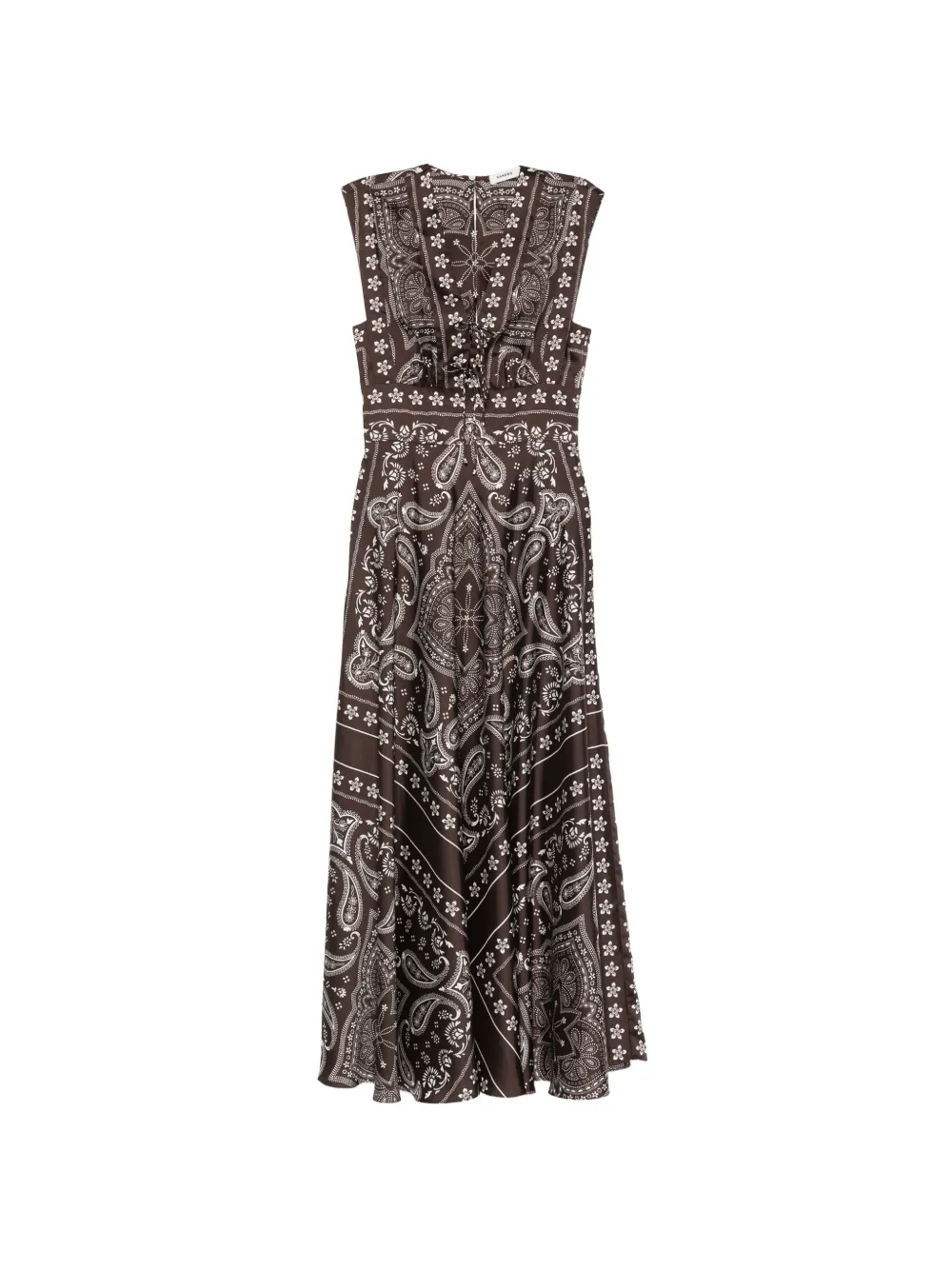 SANDRO paisley-pattern maxi dress - Marrone