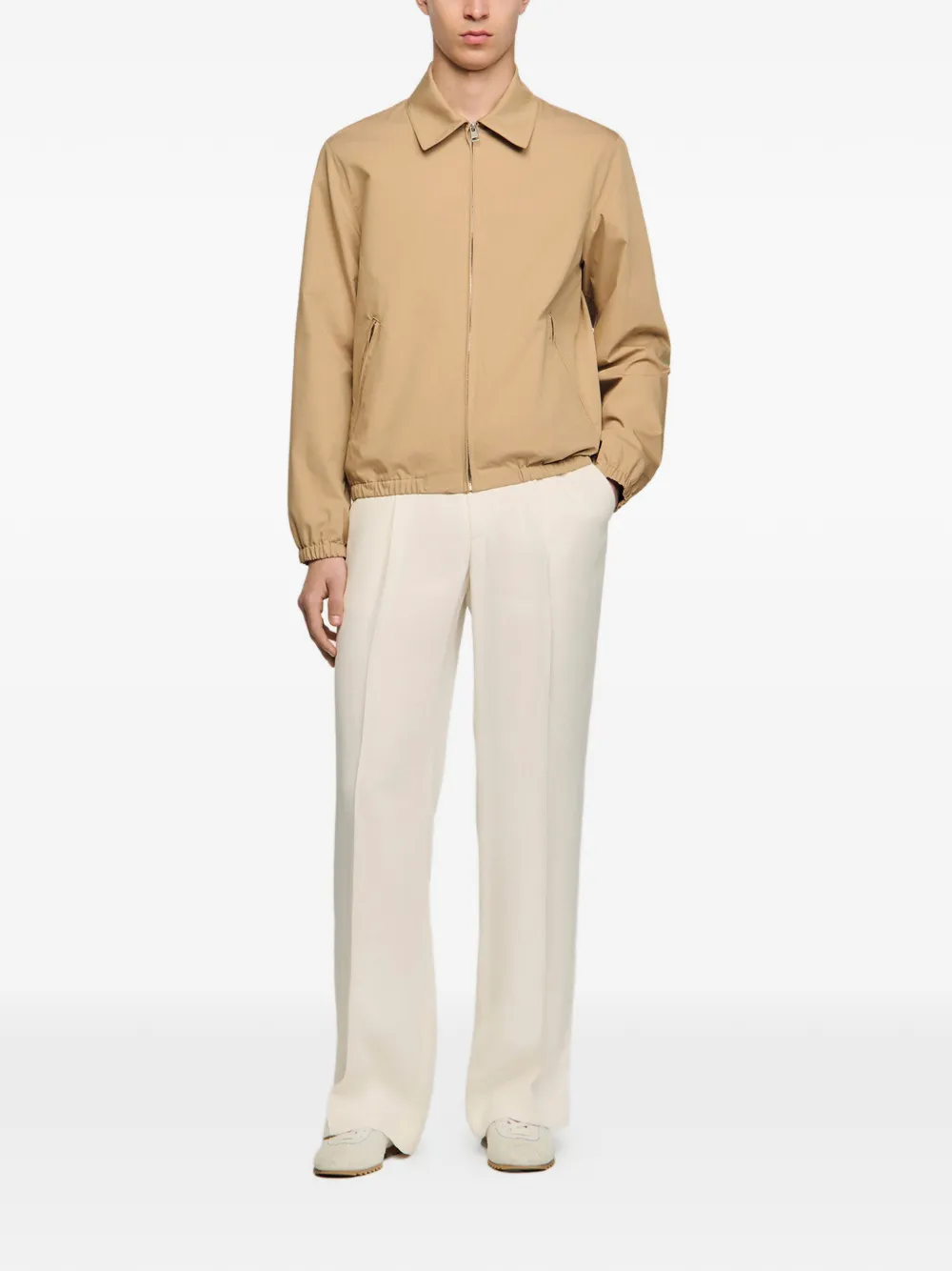  Sandro Zip Cotton Jacket - Neutrals 