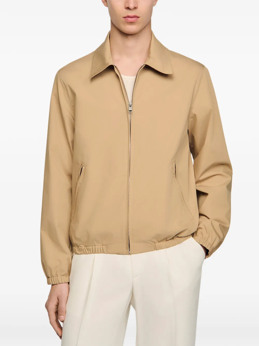 SANDRO Jack met rits Beige
