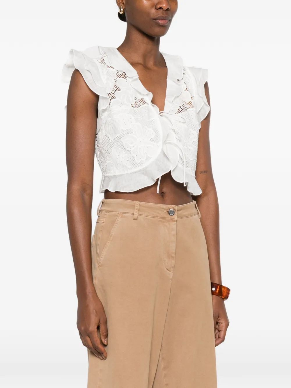 Ruffled-Detail Blouse
