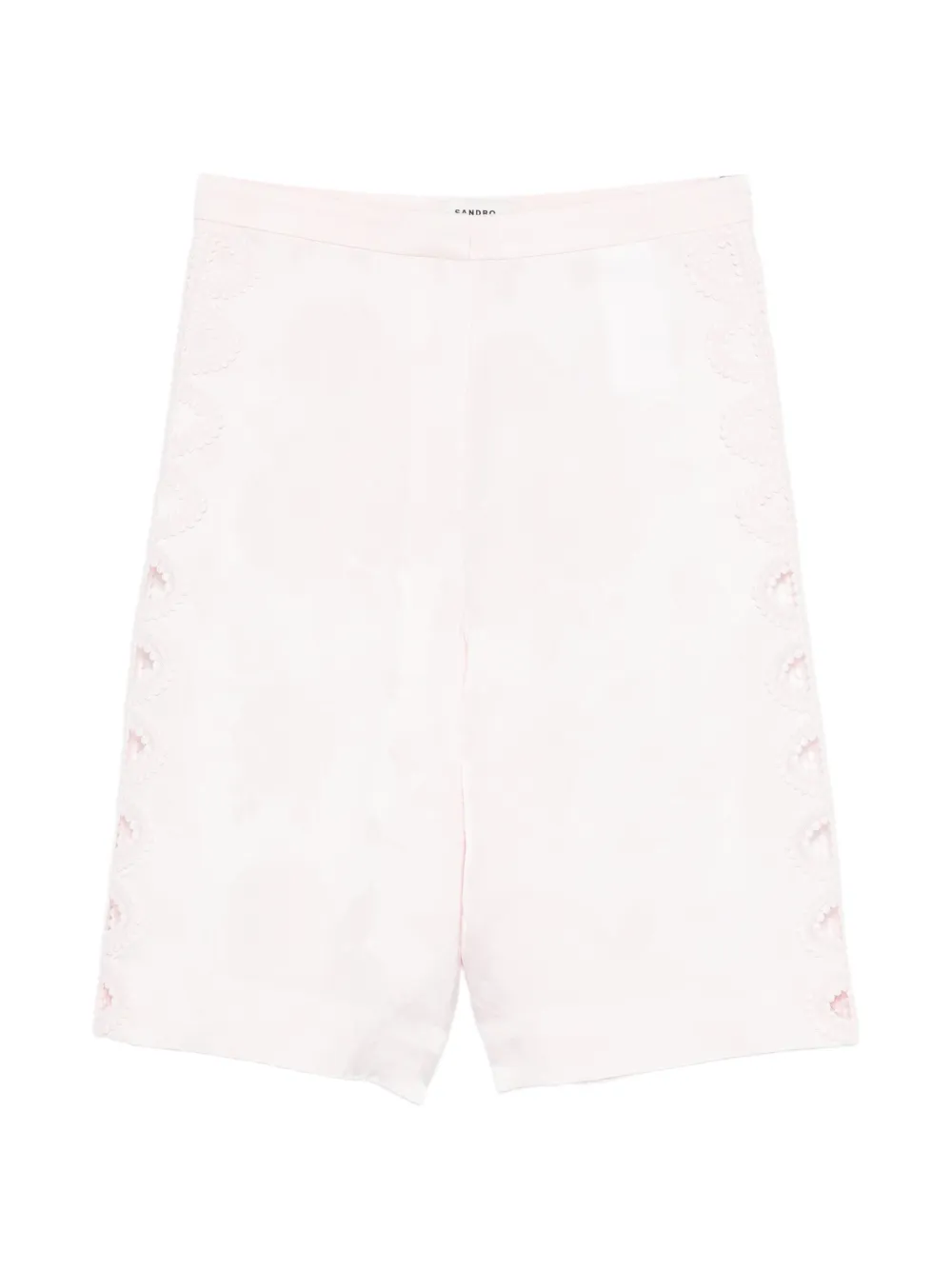 sandro Shorts mit Spitzenborten - Rosa