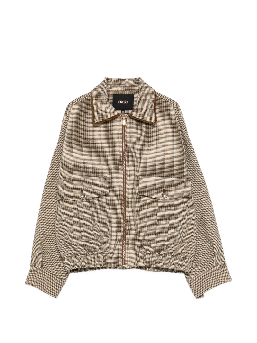 Maje checks pocket jacket - Marrone