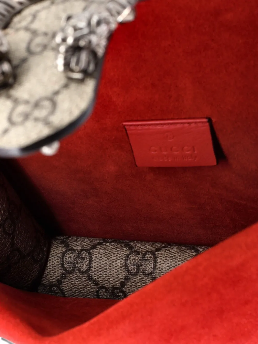 Pre-owned Gucci Dionysus Bag Gg Coated Canvas Mini Crossbody Bag In Red