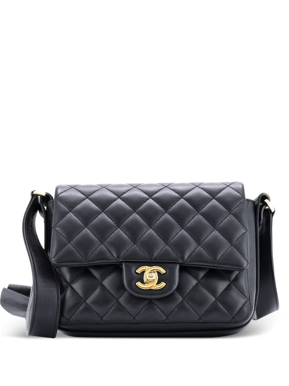 CHANEL Pre-Owned Bolero De Chanel Flap Bag Quilted Calfskin crossbody bag - Black